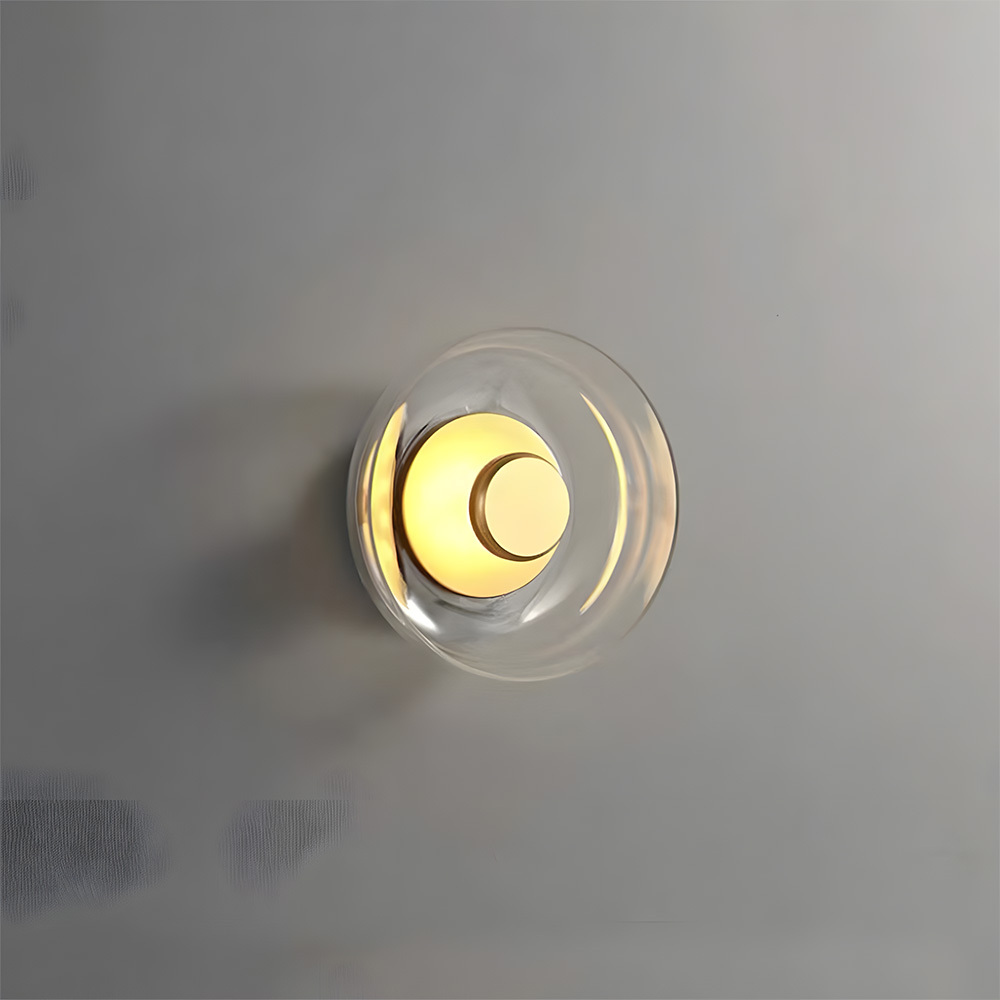 Modern Industrial Glass Wall Lights Pairs For Bedroom