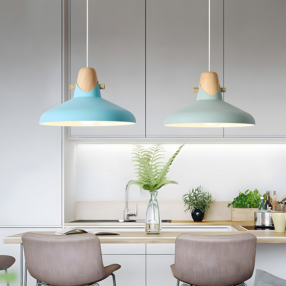 Creative Decor Macarons Wood Bedroom Pendant Lighting