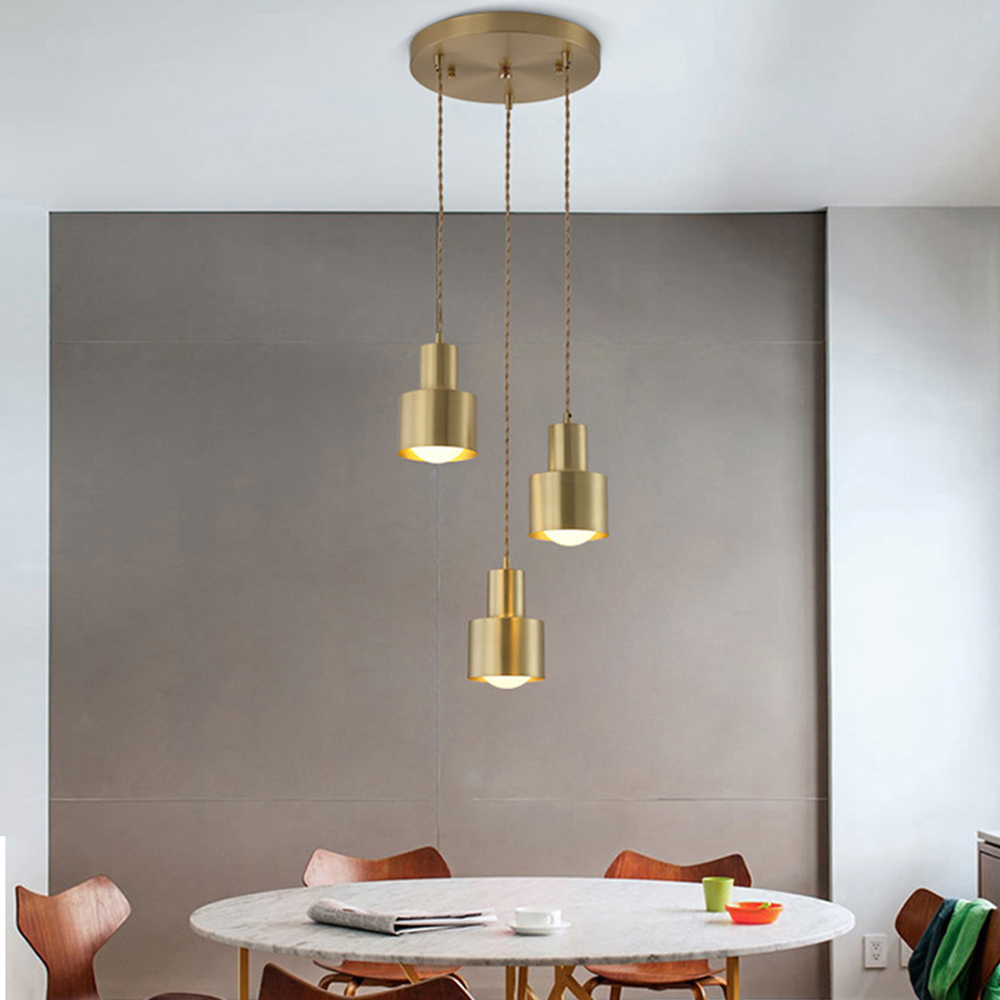 Minimalist Retro Gold Brass Dining Room Pendant Lights