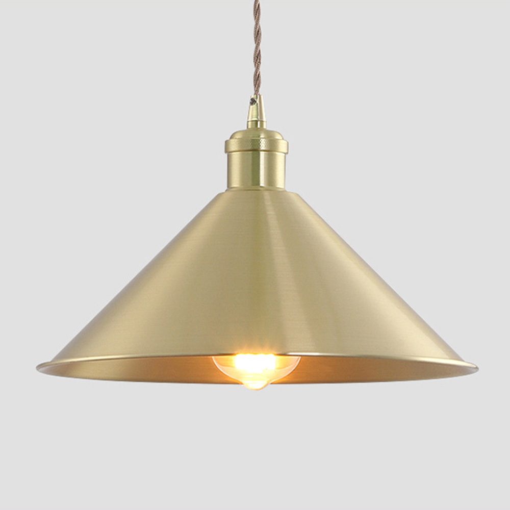 Retro Industrial Round Brass Pendant Lights For Kitchen