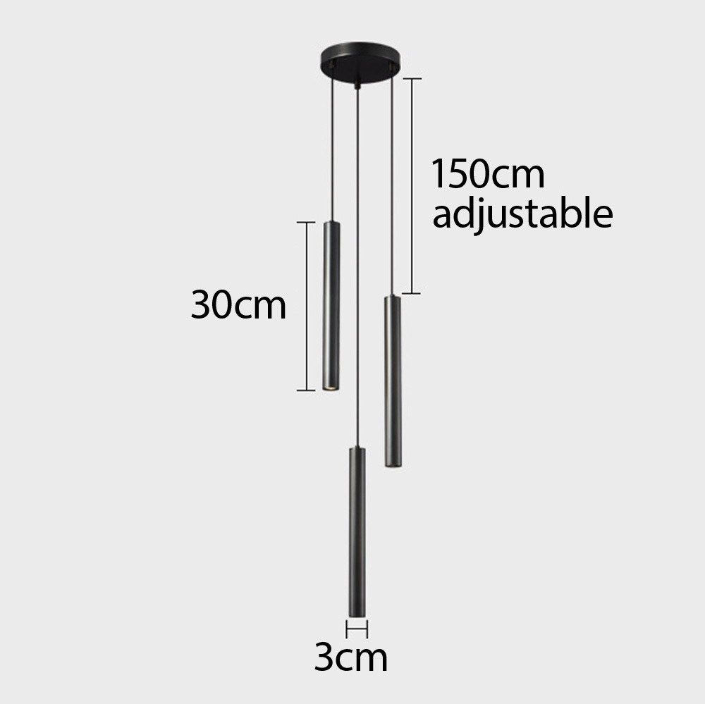 Gold And Black Brass Industrial LED Pendant Lights For Dining Room