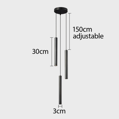 Gold And Black Brass Industrial LED Pendant Lights For Dining Room