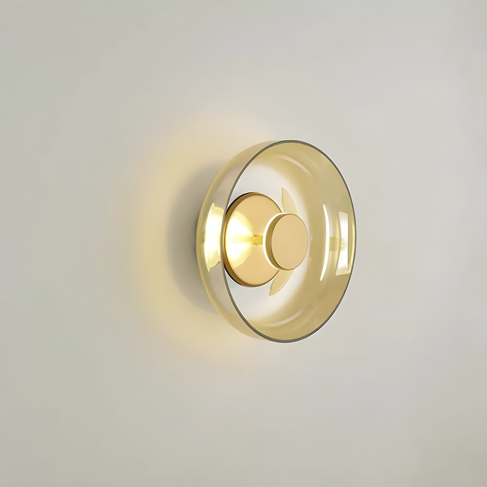 Modern Industrial Glass Wall Lights Pairs For Bedroom