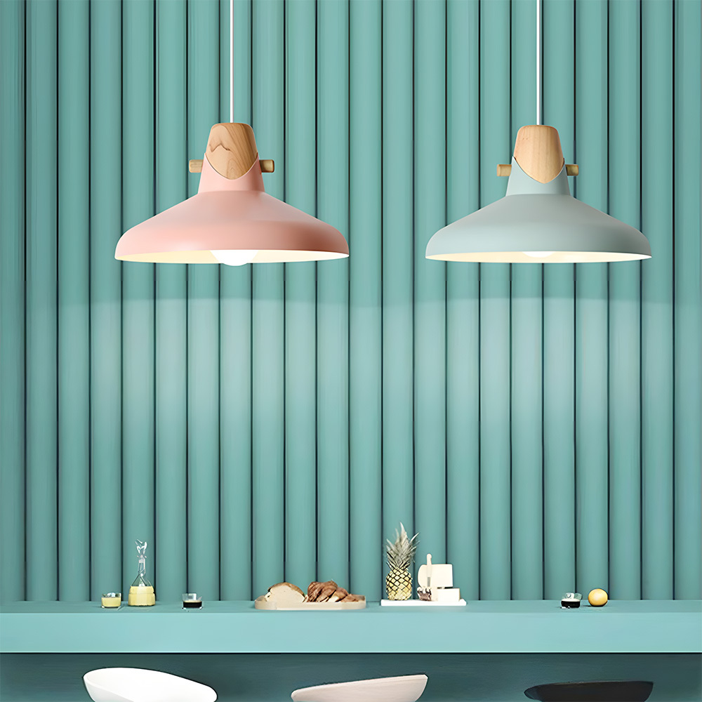 Creative Decor Macarons Wood Bedroom Pendant Lighting