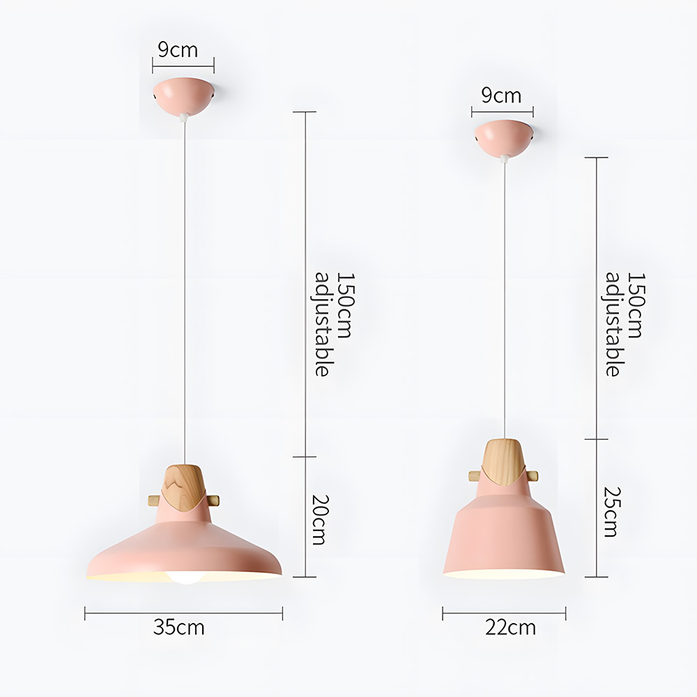 Creative Decor Macarons Wood Bedroom Pendant Lighting