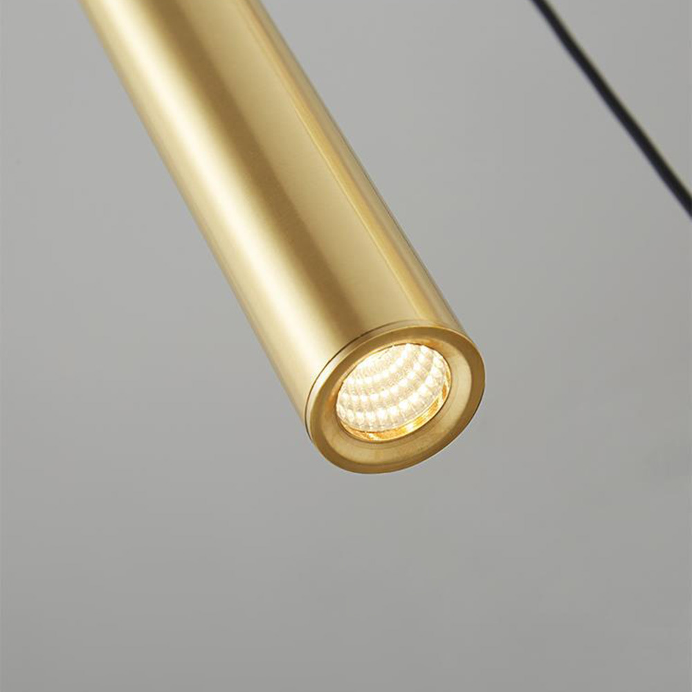 Gold And Black Brass Industrial LED Pendant Lights For Dining Room