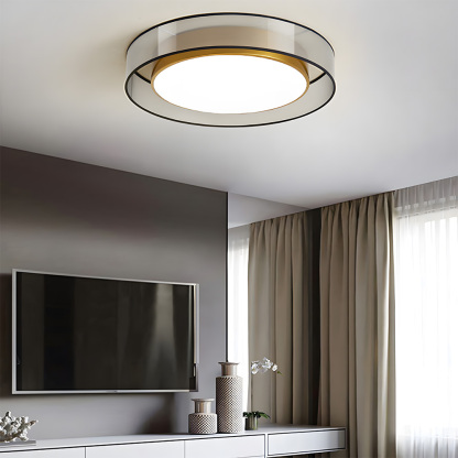 Luxury Creative Round Flush Mount LED Bedroom Ceiling Light