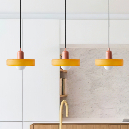 3 Heads Minimalism Art Decor Glass Pendant Light For Kitchen