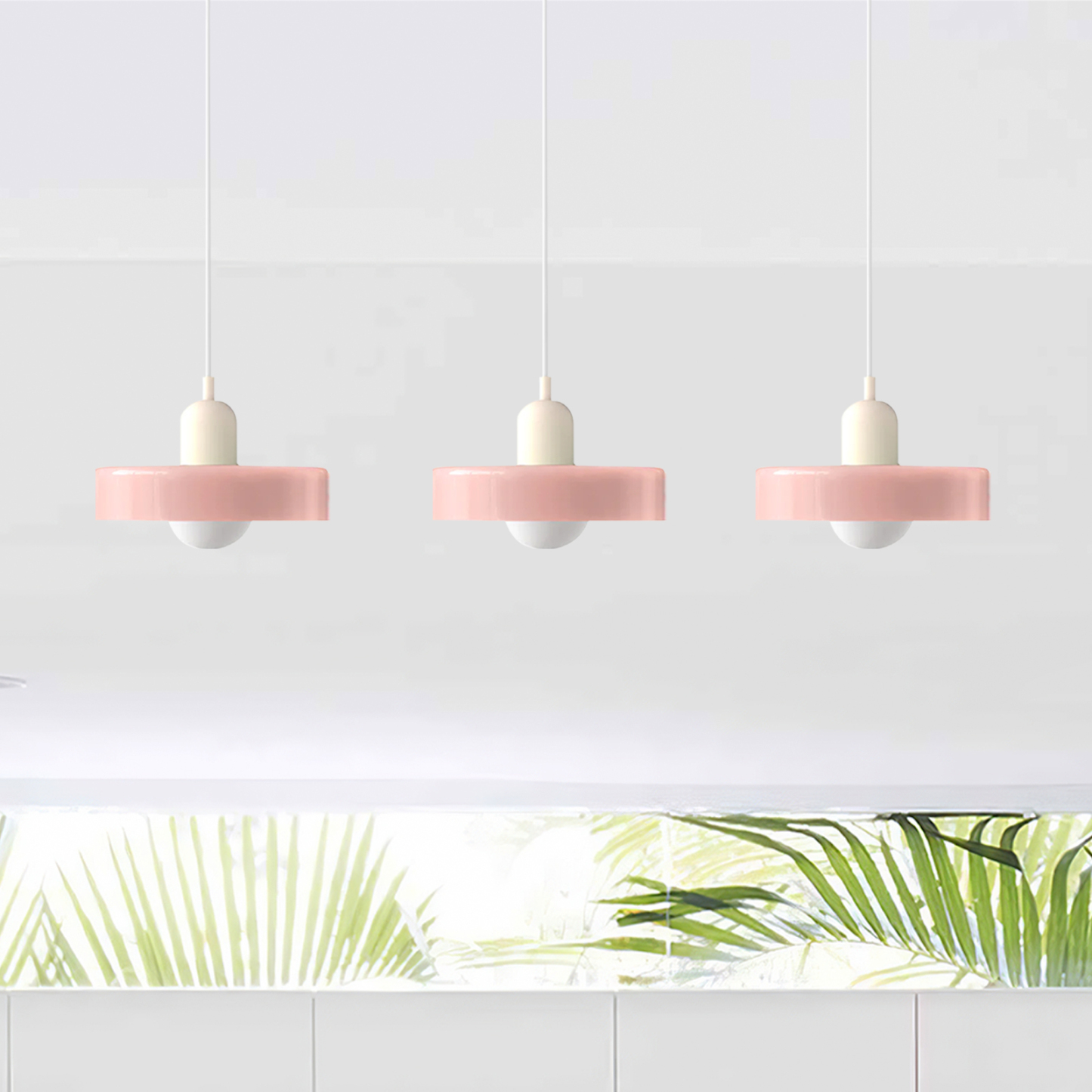 3 Heads Minimalism Art Decor Glass Pendant Light For Kitchen