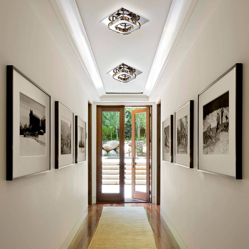 Contemporary Luxurious Crystal Hallway LED Ceiling Lights