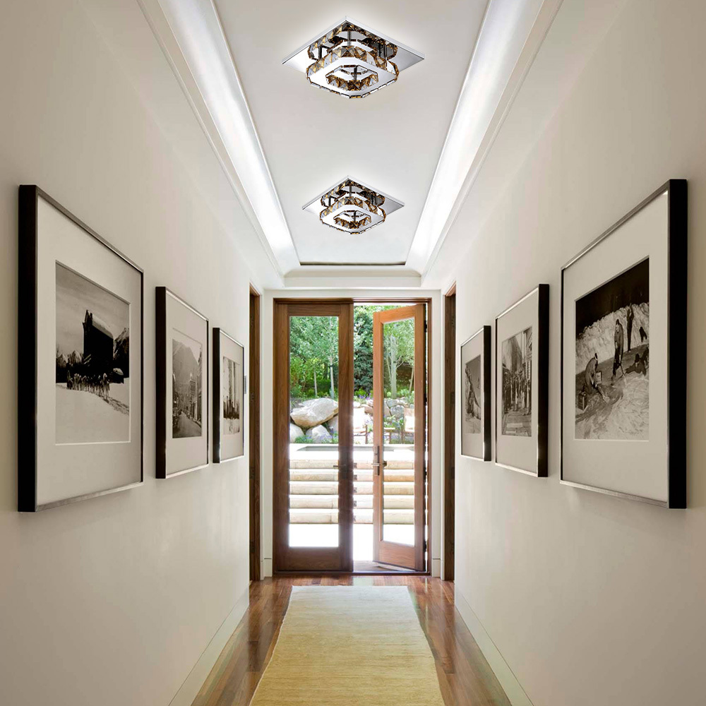 Contemporary Luxurious Crystal Hallway LED Ceiling Lights