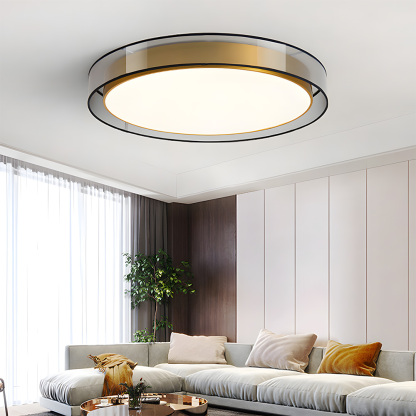 Luxury Creative Round Flush Mount LED Bedroom Ceiling Light