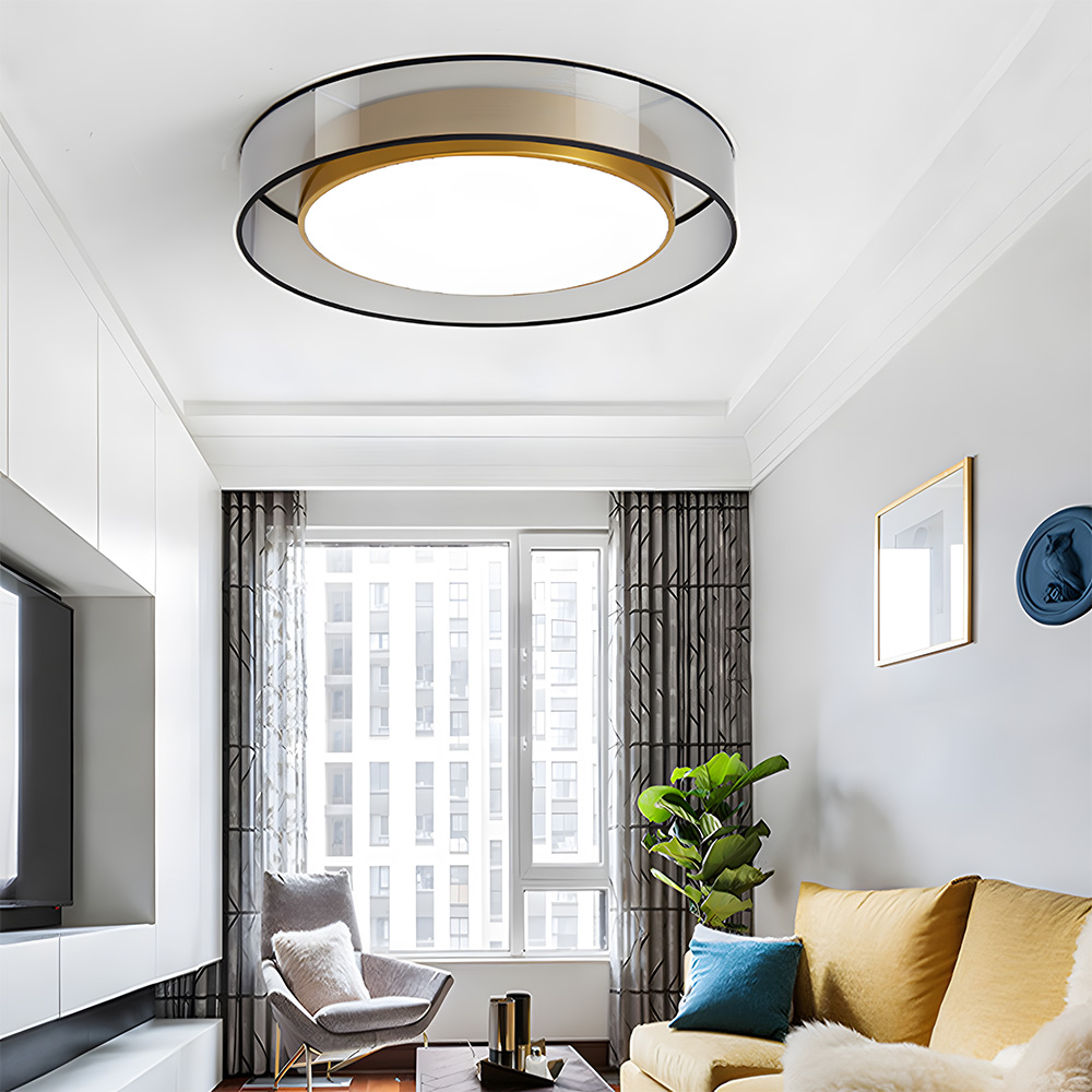 Luxury Creative Round Flush Mount LED Bedroom Ceiling Light