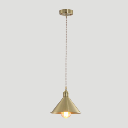 Retro Industrial Round Brass Pendant Lights For Kitchen