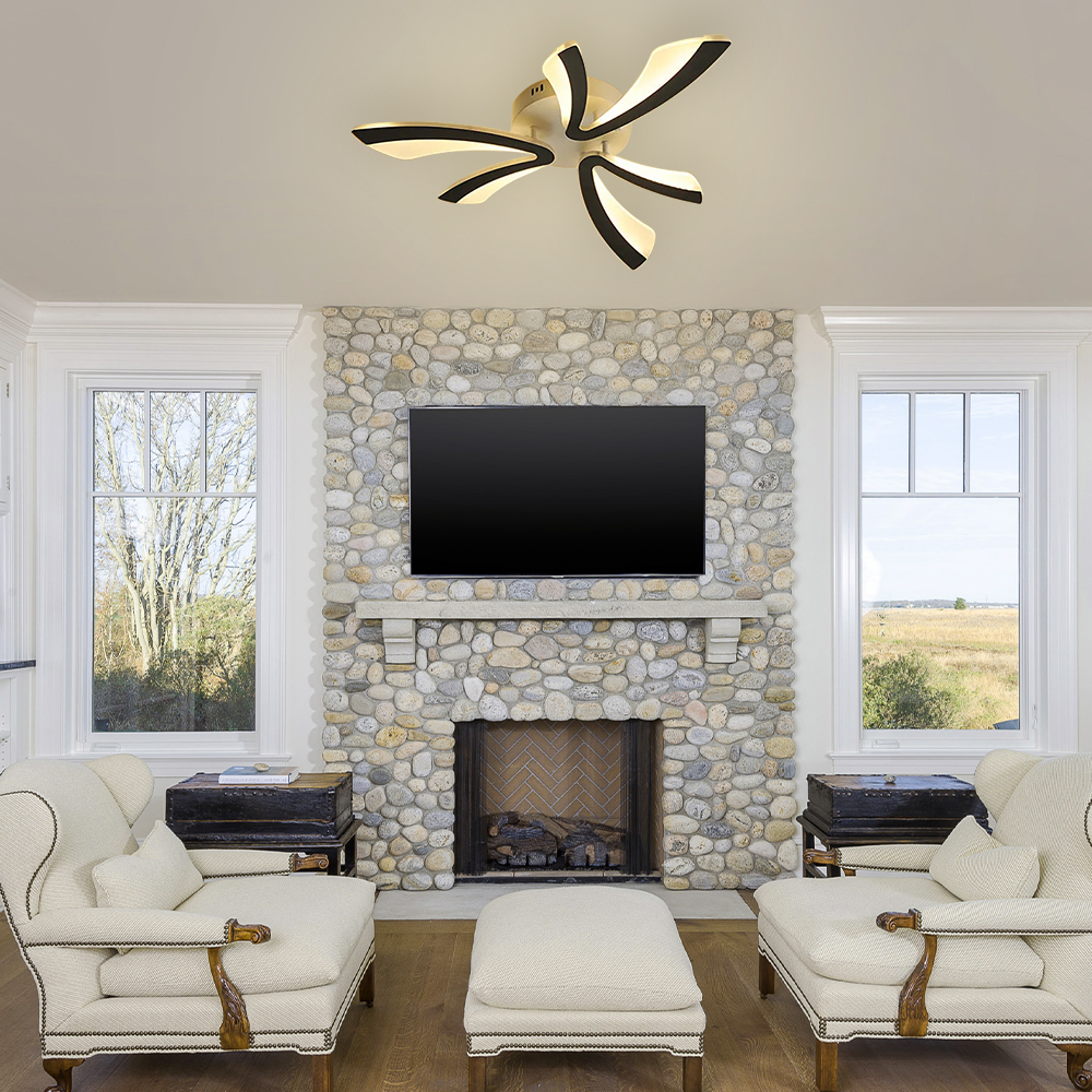 Nordic Acrylic Petal LED Ceiling Light for Living Room