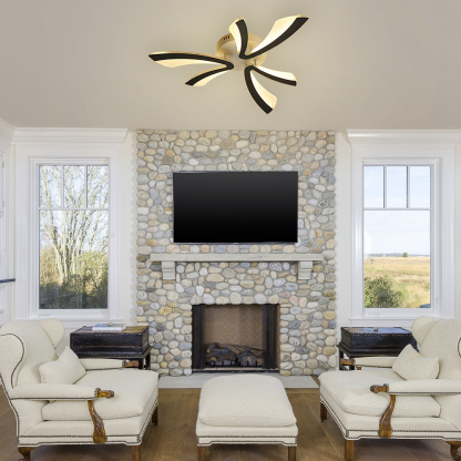 Nordic Acrylic Petal LED Ceiling Light for Living Room