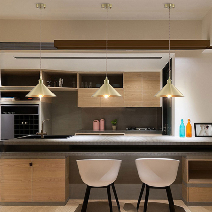 Retro Industrial Round Brass Pendant Lights For Kitchen