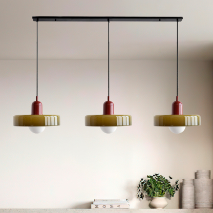 3 Heads Minimalism Art Decor Glass Pendant Light For Kitchen