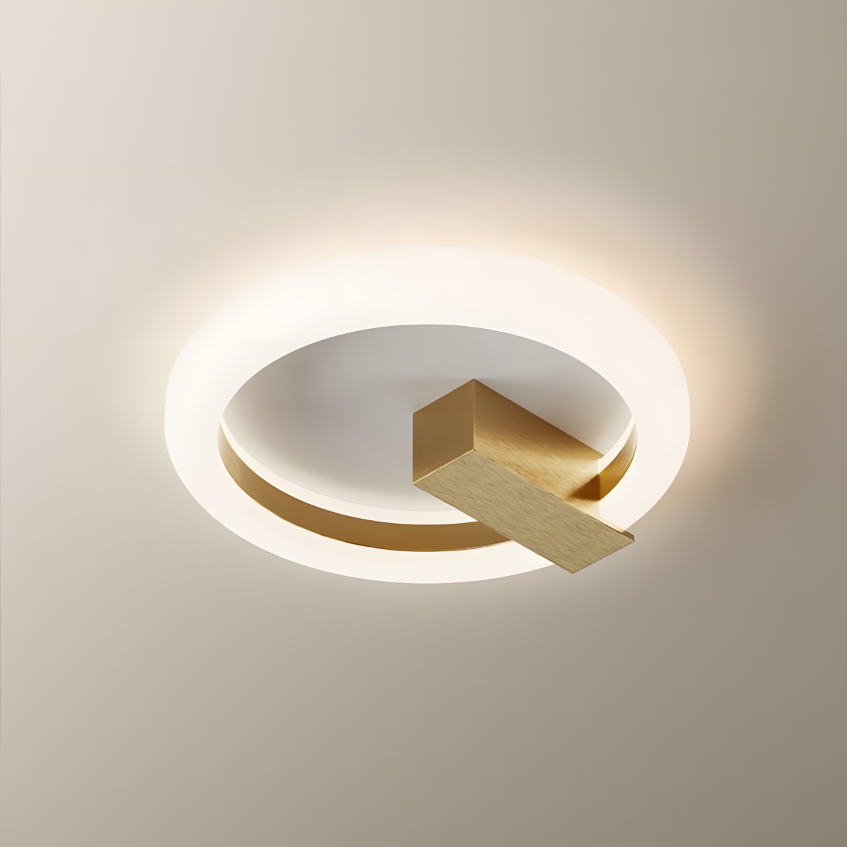 Contemporary Stylish Round Iron Living Room LED Ceiling Light