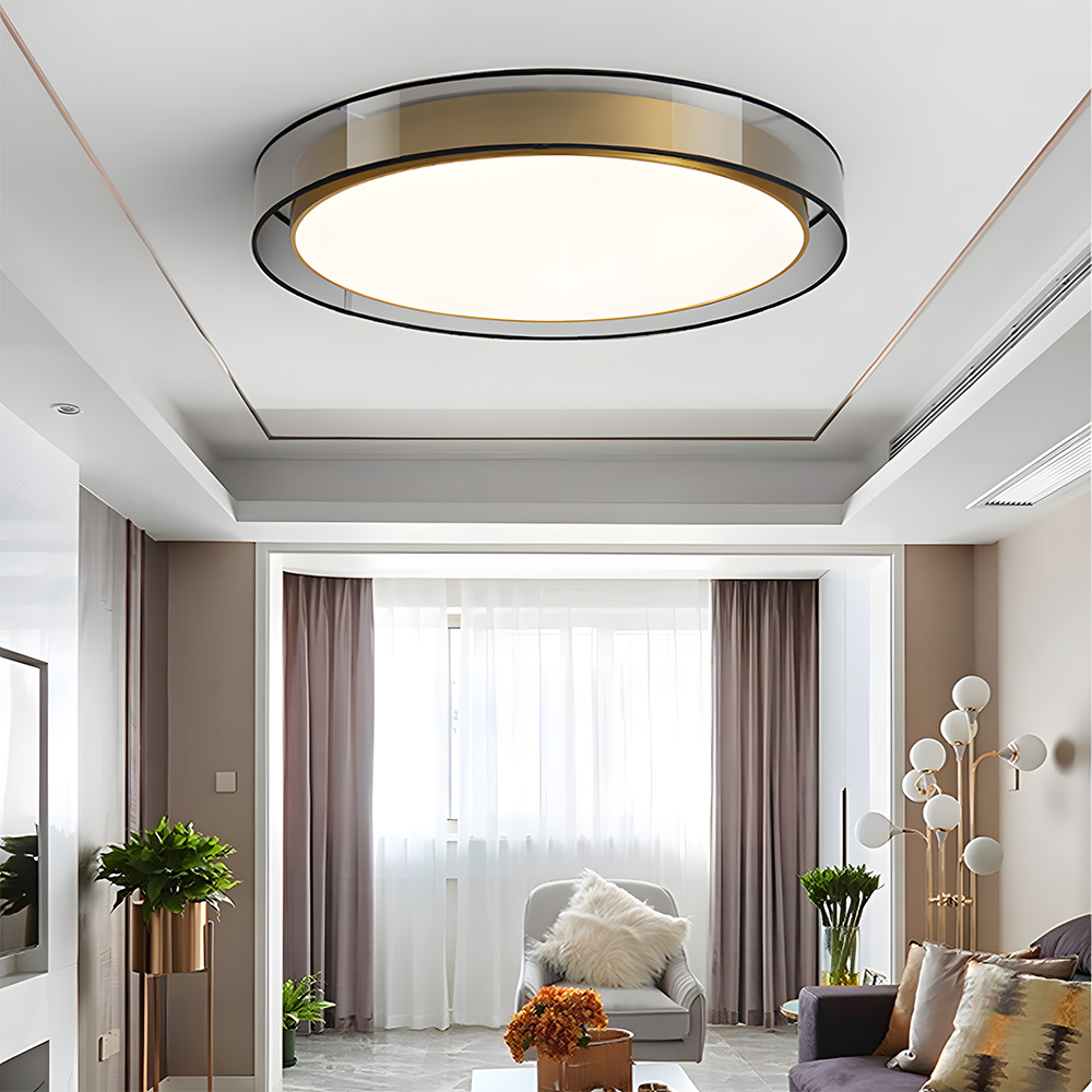 Luxury Creative Round Flush Mount LED Bedroom Ceiling Light