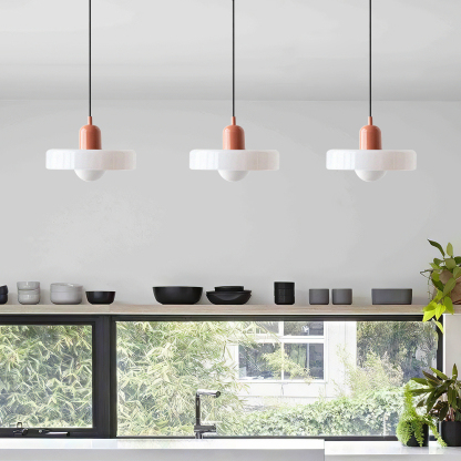 3 Heads Minimalism Art Decor Glass Pendant Light For Kitchen