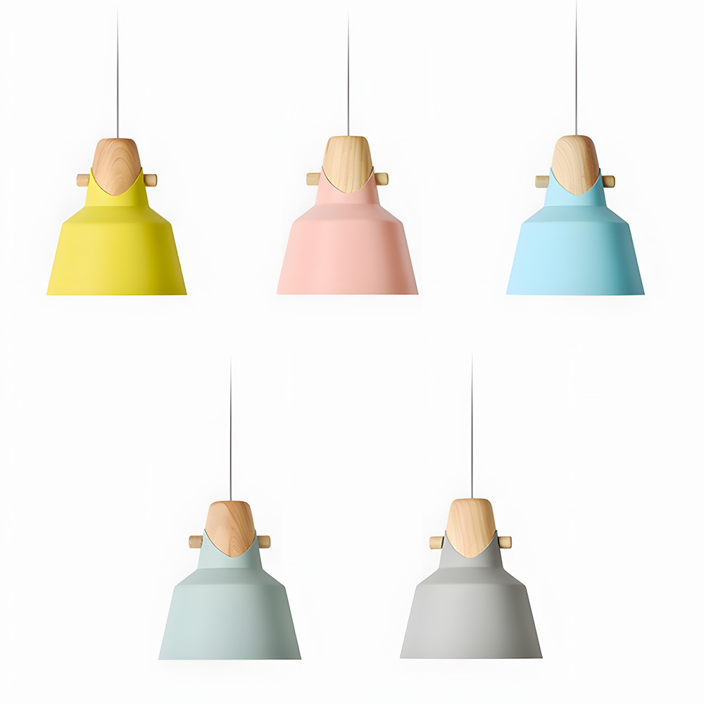 Creative Decor Macarons Wood Bedroom Pendant Lighting