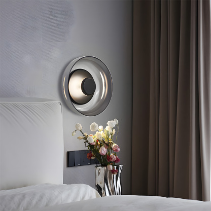 Modern Industrial Glass Wall Lights Pairs For Bedroom