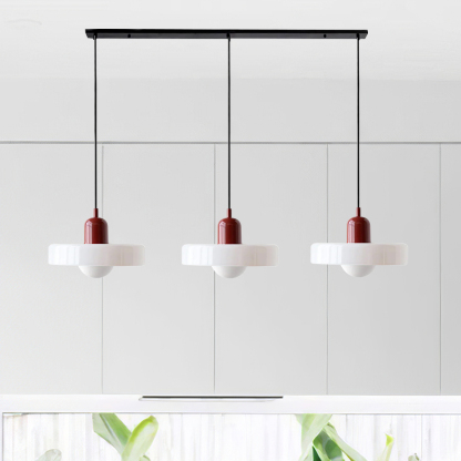 3 Heads Minimalism Art Decor Glass Pendant Light For Kitchen