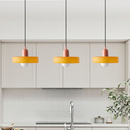 3 Heads Minimalism Art Decor Glass Pendant Light For Kitchen