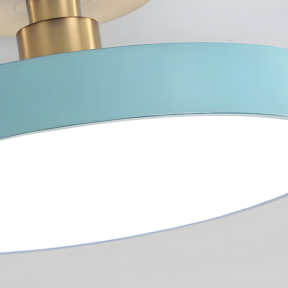 Simple Circular LED Semi Flush Mount Ceiling Light