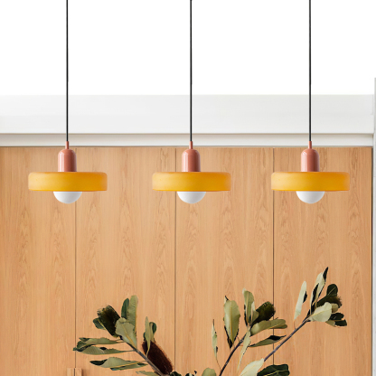 3 Heads Minimalism Art Decor Glass Pendant Light For Kitchen