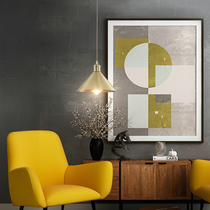 Homdiy Vintage Pendant Light Brass Round Pendant Lights For Dining Room