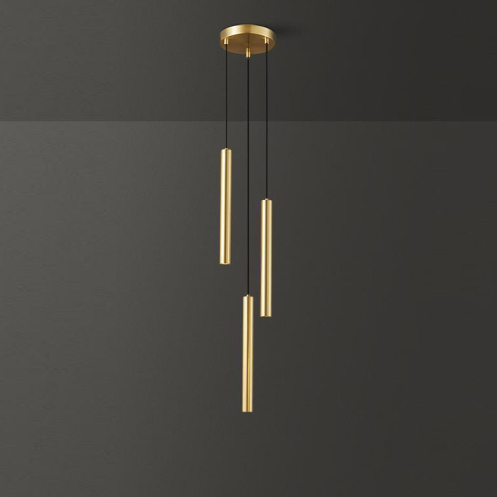 Homdiy Modern Pendant Light Gold And Black Brass LED Kitchen Pendant Light