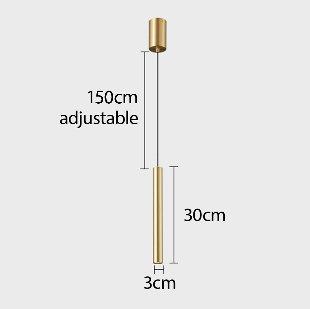 Gold And Black Brass Industrial LED Pendant Lights For Dining Room