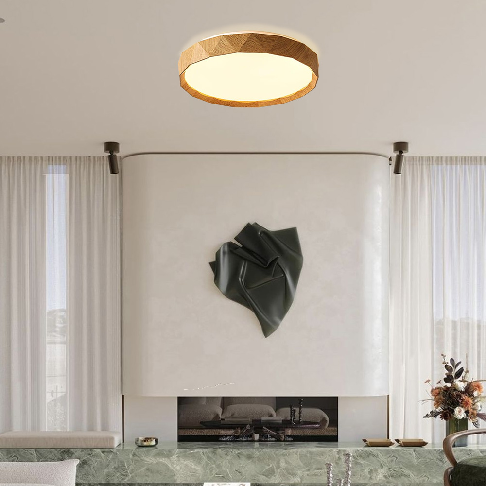 Retro Stylish Iron Flush Mount LED Ceiling Lights For Living Room