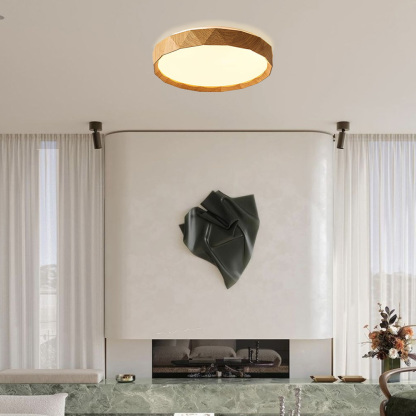 Retro Stylish Iron Flush Mount LED Ceiling Lights For Living Room