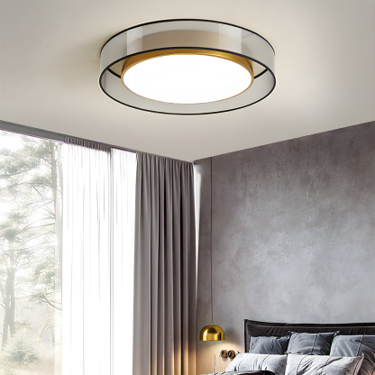 Luxury Creative Round Flush Mount LED Bedroom Ceiling Light
