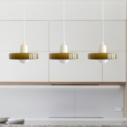 3 Heads Minimalism Art Decor Glass Pendant Light For Kitchen