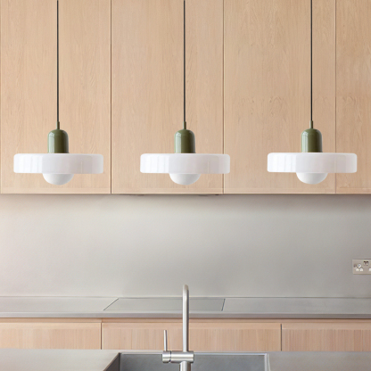 3 Heads Minimalism Art Decor Glass Pendant Light For Kitchen