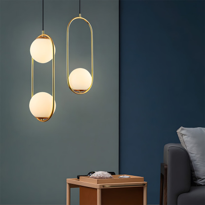 Modern Decor Globe Glass Pendant Lighting For Bedroom