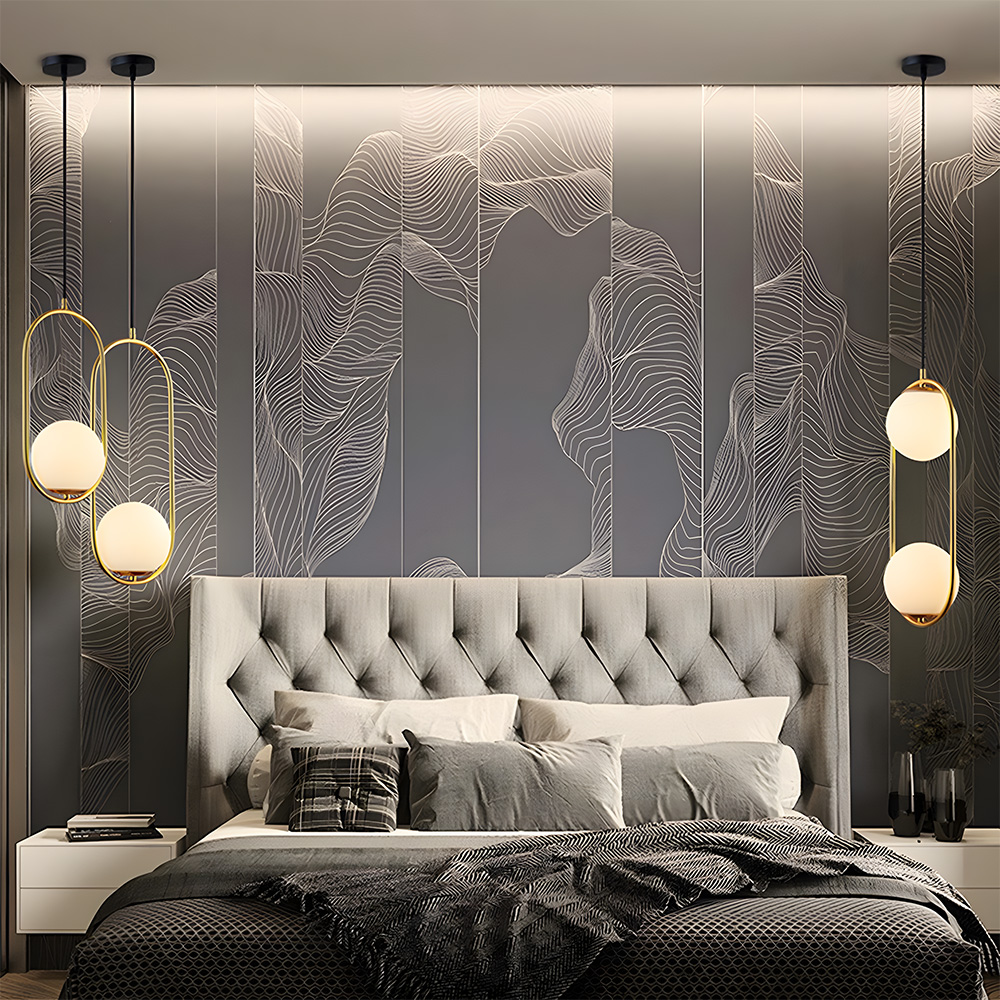 Modern Decor Globe Glass Pendant Lighting For Bedroom