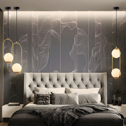 Modern Decor Globe Glass Pendant Lighting For Bedroom