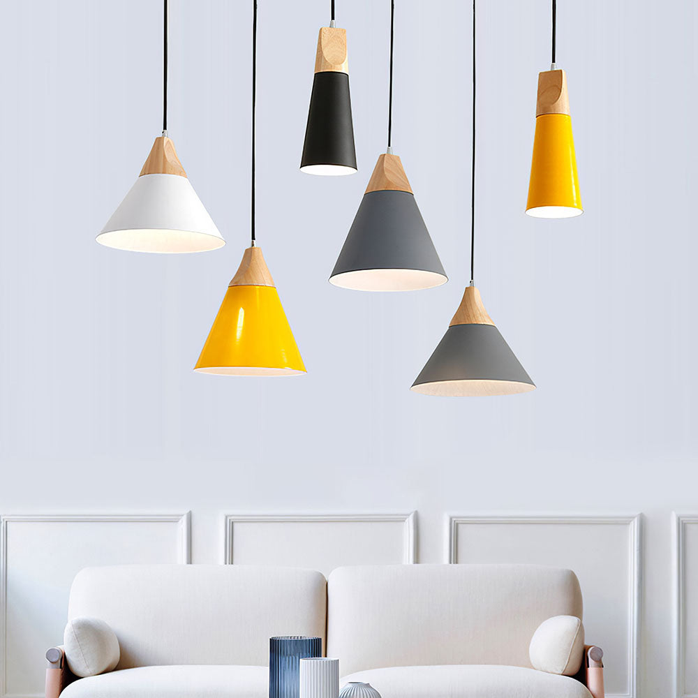 Wood Minimalist Farmhouse Pendant Light