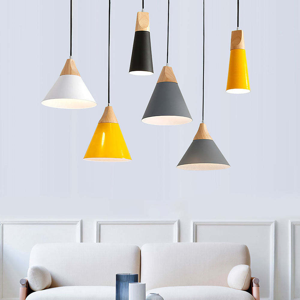 Wood Minimalist Farmhouse Pendant Light