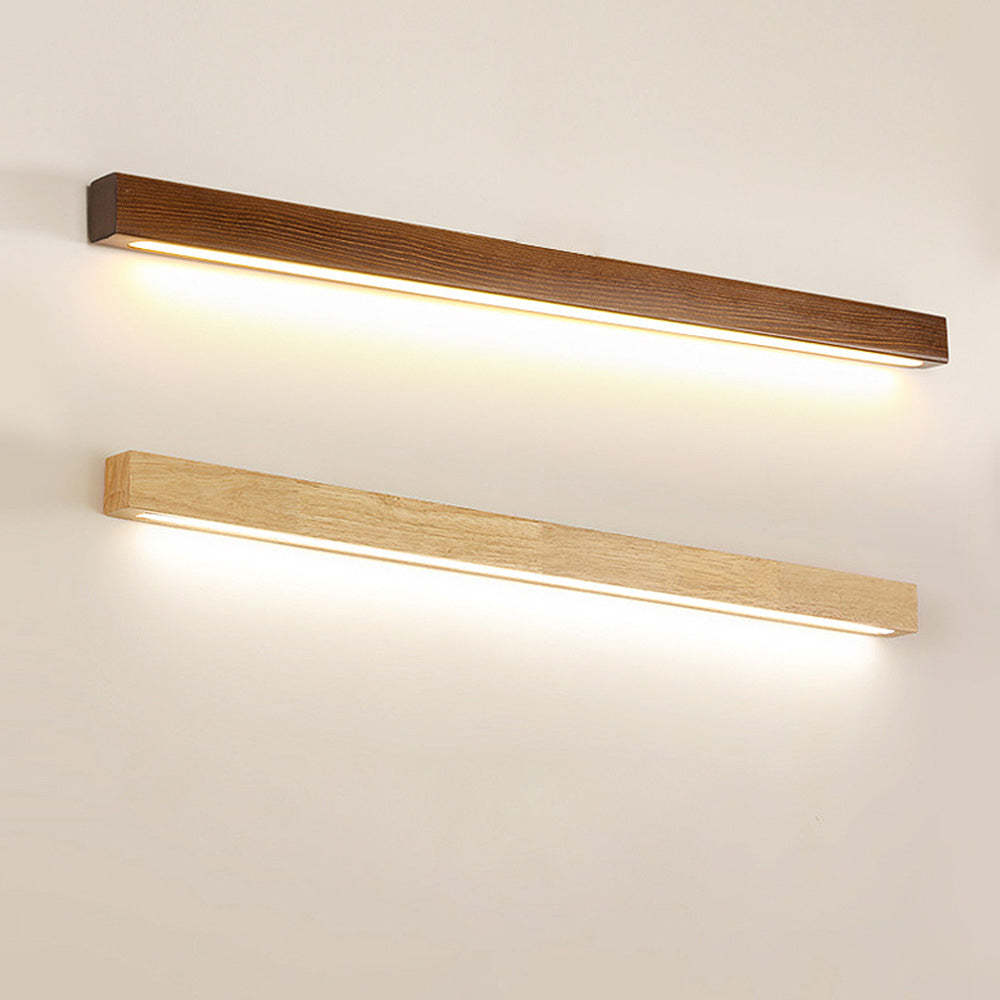 Nordic Wood Simple Mirror Bathroom Wall Lighting