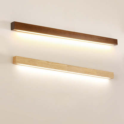 Nordic Wood Simple Mirror Bathroom Wall Lighting