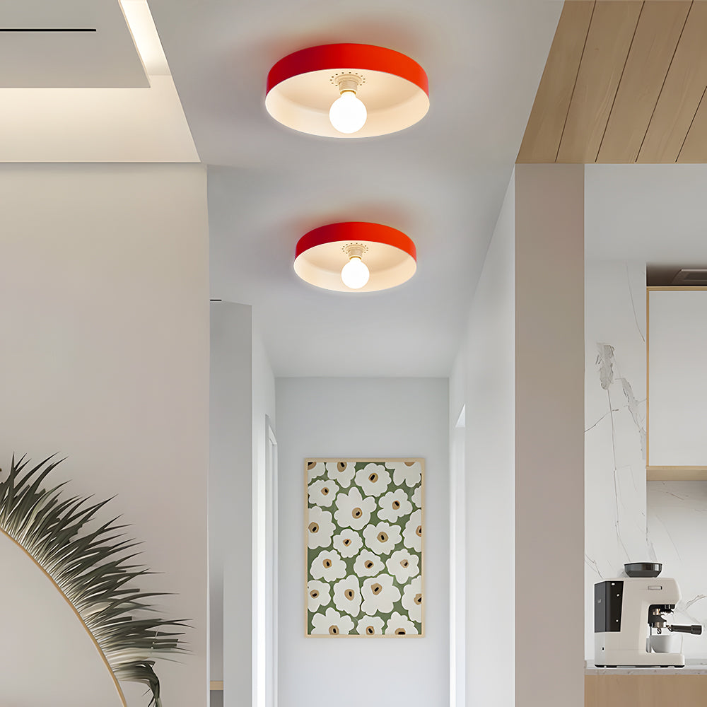 Modern Art Decor Iron Round LED Flush Mount Ceiling Lights