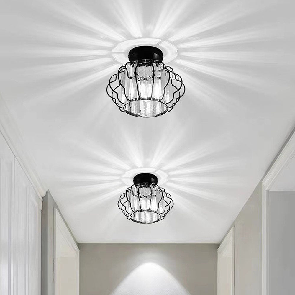 Modern Luxurious Gold Crystal Hallway Ceiling Light