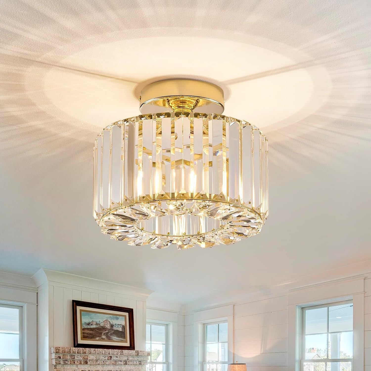 Modern Crystal Ceiling Lamp For Hallway