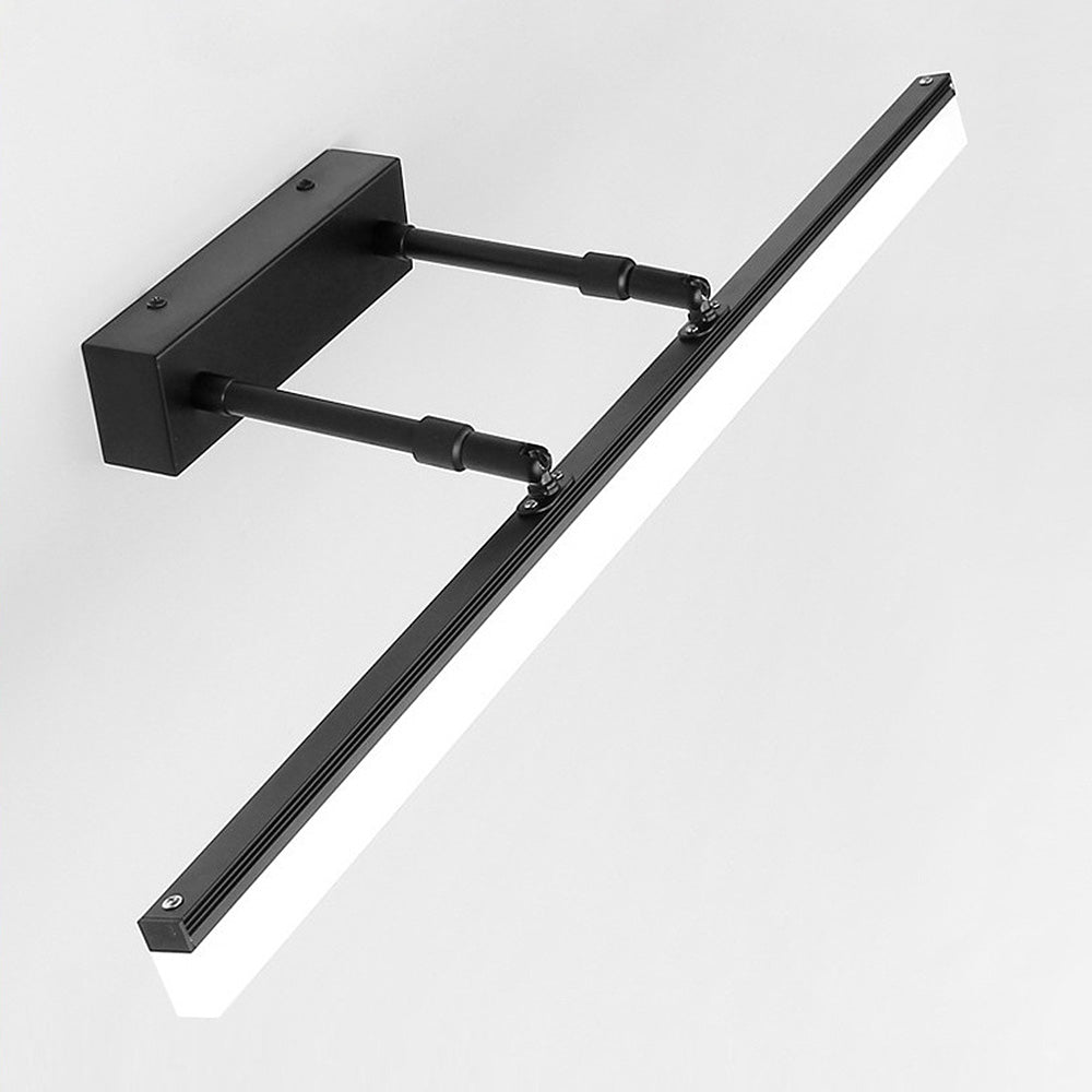 Black Modern Metal Long Wall Light For Bathroom
